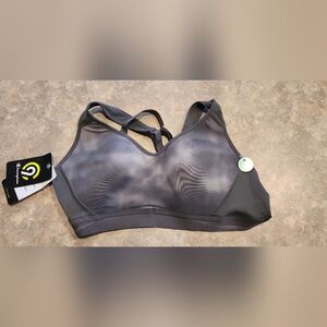 Champion DUO Dry Black and Gray Performance Gear Sports Bra